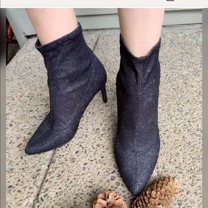 Glam Gal, A NEW DAY, sparkle black, shiny, Cody, pointed sock, boot/booties!!